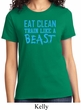 Ladies Fitness Shirt Eat Clean Train Like a Beast Tee T-Shirt
