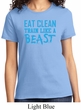 Ladies Fitness Shirt Eat Clean Train Like a Beast Tee T-Shirt