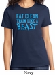 Ladies Fitness Shirt Eat Clean Train Like a Beast Tee T-Shirt