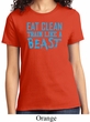 Ladies Fitness Shirt Eat Clean Train Like a Beast Tee T-Shirt