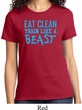 Ladies Fitness Shirt Eat Clean Train Like a Beast Tee T-Shirt