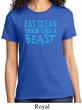 Ladies Fitness Shirt Eat Clean Train Like a Beast Tee T-Shirt