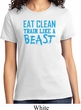 Ladies Fitness Shirt Eat Clean Train Like a Beast Tee T-Shirt