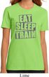 Ladies fitness Shirt Eat Sleep Train Organic Tee T-Shirt