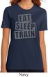 Ladies fitness Shirt Eat Sleep Train Organic Tee T-Shirt