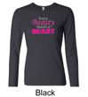 Ladies Fitness Shirt Every Beauty Needs a Beast Long Sleeve Tee