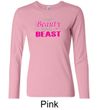 Ladies Fitness Shirt Every Beauty Needs a Beast Long Sleeve Tee