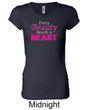 Ladies Fitness Shirt Every Beauty Needs a Beast Longer Length Tee