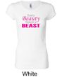 Ladies Fitness Shirt Every Beauty Needs a Beast Longer Length Tee
