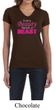 Ladies Fitness Shirt Every Beauty Needs a Beast V-neck Tee T-Shirt