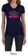 Ladies Fitness Shirt Every Beauty Needs a Beast V-neck Tee T-Shirt