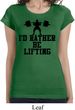 Ladies Fitness Shirt I Rather Be Lifting Longer Length Tee T-Shirt