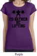 Ladies Fitness Shirt I Rather Be Lifting Longer Length Tee T-Shirt