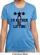 Ladies Fitness Shirt I Rather Be Lifting Moisture Wicking Tee T-Shirt
