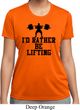 Ladies Fitness Shirt I Rather Be Lifting Moisture Wicking Tee T-Shirt