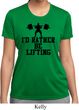 Ladies Fitness Shirt I Rather Be Lifting Moisture Wicking Tee T-Shirt