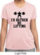 Ladies Fitness Shirt I Rather Be Lifting Moisture Wicking Tee T-Shirt