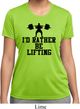 Ladies Fitness Shirt I Rather Be Lifting Moisture Wicking Tee T-Shirt