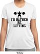 Ladies Fitness Shirt I Rather Be Lifting Moisture Wicking Tee T-Shirt