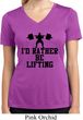 Ladies Fitness Shirt I Rather Be Lifting Moisture Wicking V-neck Tee
