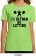 Ladies Fitness Shirt I Rather Be Lifting Organic Tee T-Shirt