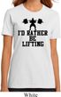 Ladies Fitness Shirt I Rather Be Lifting Organic Tee T-Shirt
