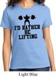 Ladies Fitness Shirt I Rather Be Lifting Tee T-Shirt