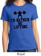 Ladies Fitness Shirt I Rather Be Lifting Tee T-Shirt