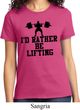 Ladies Fitness Shirt I Rather Be Lifting Tee T-Shirt