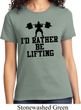 Ladies Fitness Shirt I Rather Be Lifting Tee T-Shirt