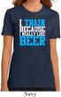 Ladies Fitness Shirt I Train For Beer Organic Tee T-Shirt
