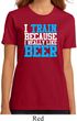 Ladies Fitness Shirt I Train For Beer Organic Tee T-Shirt