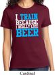 Ladies Fitness Shirt I Train For Beer Tee T-Shirt
