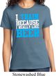Ladies Fitness Shirt I Train For Beer Tee T-Shirt