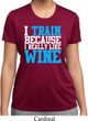 Ladies Fitness Shirt I Train For Wine Moisture Wicking Tee T-Shirt
