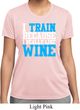Ladies Fitness Shirt I Train For Wine Moisture Wicking Tee T-Shirt