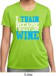Ladies Fitness Shirt I Train For Wine Moisture Wicking Tee T-Shirt