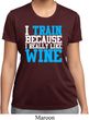 Ladies Fitness Shirt I Train For Wine Moisture Wicking Tee T-Shirt
