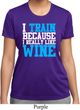 Ladies Fitness Shirt I Train For Wine Moisture Wicking Tee T-Shirt
