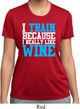 Ladies Fitness Shirt I Train For Wine Moisture Wicking Tee T-Shirt