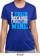 Ladies Fitness Shirt I Train For Wine Moisture Wicking Tee T-Shirt