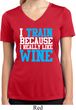 Ladies Fitness Shirt I Train For Wine Moisture Wicking V-neck Tee