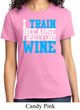 Ladies Fitness Shirt I Train For Wine Tee T-Shirt