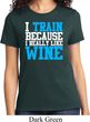 Ladies Fitness Shirt I Train For Wine Tee T-Shirt