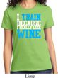 Ladies Fitness Shirt I Train For Wine Tee T-Shirt