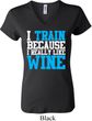 Ladies Fitness Shirt I Train For Wine V-neck Tee T-Shirt
