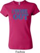 Ladies Fitness Shirt I Work Out Crewneck Tee T-Shirt