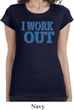 Ladies Fitness Shirt I Work Out Longer Length Tee T-Shirt