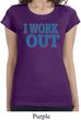 Ladies Fitness Shirt I Work Out Longer Length Tee T-Shirt
