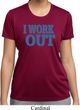 Ladies Fitness Shirt I Work Out Moisture Wicking Tee T-Shirt